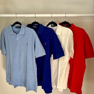 Polo by Ralph Lauren Men's Polo Shirt - Blue, Red, White